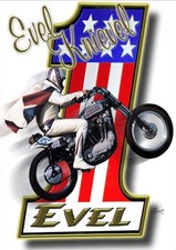 EVEL KNIEVEL RAT FINK RAT ROD HOT ROD BIKER MOTORCYCLES TOOLS GUNS STICKER picture