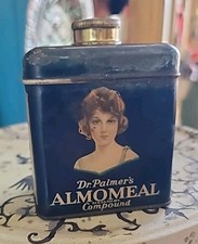 Cosmetic Tin Dr Palmers Face Compound Powder Adver 1910 Antique Brass Cap 3 1/2