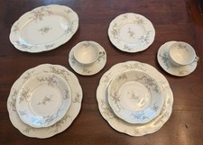 Vtg Theodore Haviland NY Rosalinde Fine China 9 Pc Set w/h Meat Carving Platter picture