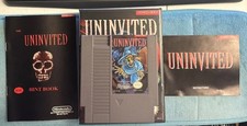 Uninvited (Nintendo Entertainment System, 1991) With Manual And Rare Hint Book picture