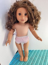 American Girl Create Your Own Doll CYO short curly brown hair and brown eyes  picture