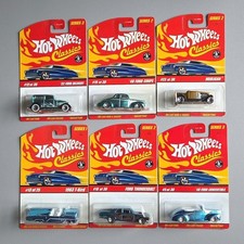 Hot Wheels Classics Lot of 6 Ford '32 '40 Coupe T-Bird Thunderbolt Hooligan 1/64 picture