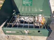 Coleman Dual Fuel 424 Camp Stove Green – USA Made – Dual Burner picture