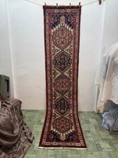 Vintage Gorgeous Hand Knotted Oriental Corridor Hallway Area Wool Runner Rug picture