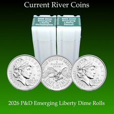 2026-P&D America 250 Emerging Liberty Dimes 2 Uncirculated  ** TUBES** picture