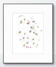 Original Abstract Expressionism 9X12 Microworld 4 Paper Ink Handmade Signed 14 picture