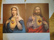 Catholic Picture Print SET Sacred Heart Jesus & Immaculate Heart of Mary 8.5x11