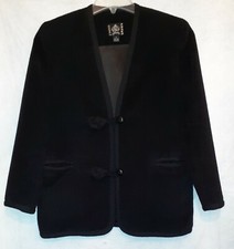 Royal Alpaca Luxurius Cardigan-like Black Jacket Soft & Stylish Small Vintage picture