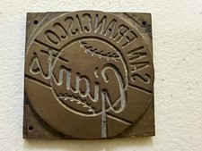 RARE 1960's San Francisco Giants Brass Letterpress Printing Block Plate MLB picture