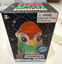Pink Body - Schylling NeeDoh Squishmas Polar Glow Penguin Glow in the Dark picture