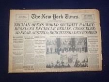 1945 APRIL 26 NEW YORK TIMES - TRUMAN OPENS WORLD SECURITY PARLEY - NP 6703 picture