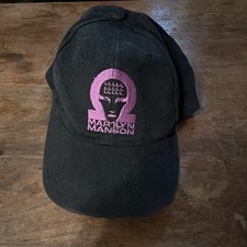 Marilyn Manson Black Adjustable Snapback Baseball Cap Hat Pink Embroidered Logo picture