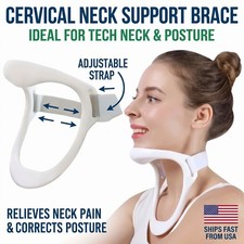 Cervical Neck Brace Posture Corrector Support Collar Forward Head Tech Relief US picture