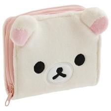 San-X WL38002 Rilakkuma Plush Wallet Korilakkuma H4.3 x W4.7 D1.4 inches 110 120 picture