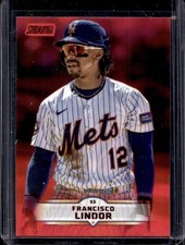 2025 Topps Stadium Club Francisco Lindor Red Foil #181 Mets picture