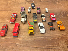 Hot Wheels Diecast Mixed Vehicle Lot Cars Trucks Bus Construction Red Blue picture