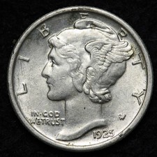 1925 Mercury Silver Dime UNC *UNCIRCULATED* MS E319 TSGCM picture