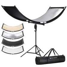 K&F CONCEPT U-Shape Reflector Curved Reflector w/ 1.5m Stand for Studios 4-in-1 picture