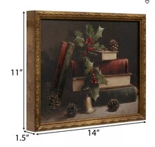 Hobby Lobby Holiday Books & Holly Framed Christmas Wall Decor – NEW picture