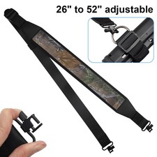Camouflage 2 Point Rifle Gun Sling with Swivels & Neoprene Shoulder Padded Strap picture