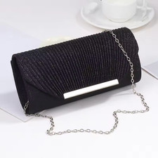 Elegant Glitter Clutch Bag Evening Party Purse Wedding Bridal Envelope Handbag picture
