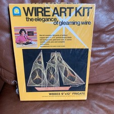 SEALED 1976 Frigate Sailboat Wire Art Kit Open Door SteamPunk W8803 9x12
