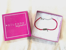 SILPADA 925 Sterling Silver Courage Breast Cancer Awareness Pink Bead Bracelet picture