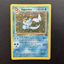 Pokémon TCG Vaporeon Holo Card Jungle 12/64 picture