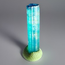 Rare Blue Cap Colorful Tourmaline Crystal Natural Raw Rough Specimen Cluster Gem picture