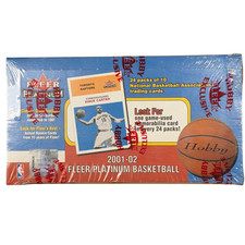 2001/02 FLEER PLATINUM NBA BASKETBALL HOBBY BOX 24 PACKS FACTORY NEW SEALED U.S. picture