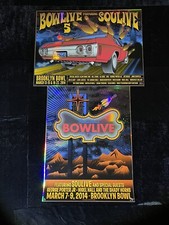 SOULIVE  - 2 Foil Poster Set from BOWLIVE 5 2014 Brooklyn Bowl Vegas Krasno RARE picture