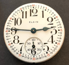 Antique 1941 Elgin Grade 387 Pocket Watch Movement Running Ticks 16s 17j USA picture