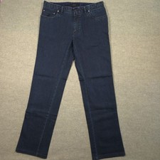 Brioni Stelvio Jeans Mens 36 **Fits 35x32** Dark Indigo Stretch Denim Italy EUC picture
