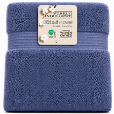 Purely Indulgent Blue Bath Towel 30x58 Soft Luxury HygroCotton OEKO-TEX Cotton picture