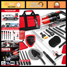 17PCS Car Cleaning Kit - High Power Vacuum, Detailing Brushes, Windshield Cleane picture