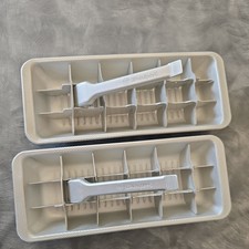 Vintage Whirlpool Ice Cube Tray Lever Release Aluminum MCM Barware X2  picture