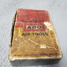 Vintage ARO Air Tools Straight Die Grinder Black USA With Bits Hose Set picture