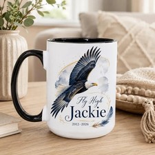 Jackie Bald Eagle Mug, Forever the Queen of Big Bear Memorial Cup, In Memory of  picture