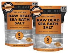 Aromasong Raw Dead Sea Salt for Soaking - Minimal Cleaned Bath Salt Soak - 10... picture
