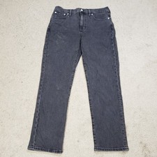 Madewell Jeans Women 29 Black High Rise Tapered Perfect Vintage Lunar Stretch picture