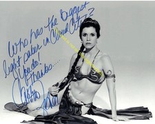 Carrie Fisher Princess Leia Star Wars Signed Autograph 8x10 Photo Actress HD155 picture