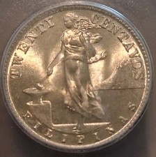 1944  D IGC  MS  66 Philippines  20c picture