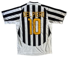 ALESSANDRO DEL PIERO Hand Signed 2003/04 Retro Juventus Home Football Shirt COA picture