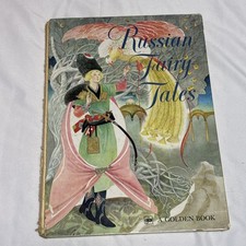 Vintage 1973 Large Golden Book Russian Folk Tales Illustrated Hardcover DAMAGE picture