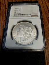 1880 O Micro Morgan Dollar AU58 picture