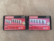 Sears Craftsman USA Nos Metric Easy Read Socket Sets 46305 And 46306 3/4 inch. picture