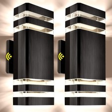 2 Pack Lights Sensor Outdoor Wall Light Fixture Up Down Porch Lights Modern US picture