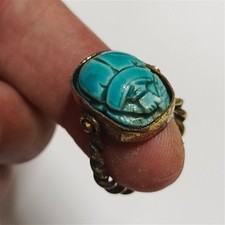 Handmade Egyptian Scarab Ring, Copper Design, Pharaonic Heritage egypt Style picture
