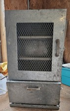 Pier 1 Imports, Gray Metal Vintage Galvanized Metal Industrial Wall Cabinet picture