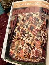 Miss Rosie’s Come On-a My House quilt top kit with book, country colors 72